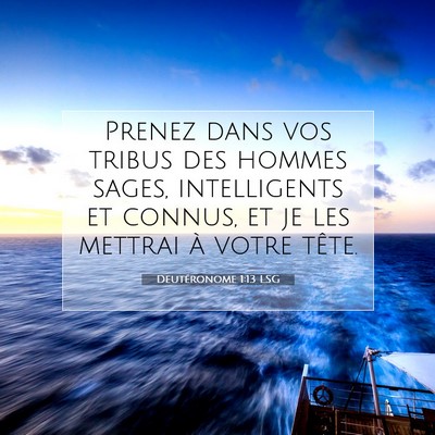 Deutéronome 1:13 Verset biblique expliqué
