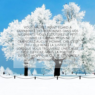 Deutéronome 1:17 Verset biblique expliqué