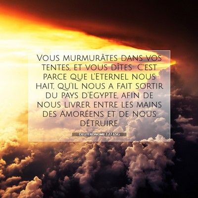 Deutéronome 1:27 Verset biblique expliqué