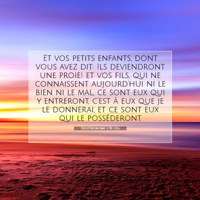 Deutéronome 1:39 Verset biblique expliqué