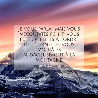 Deutéronome 1:43 Verset biblique expliqué