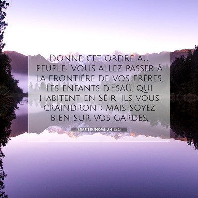 Deutéronome 2:4 LSG Image du verset biblique