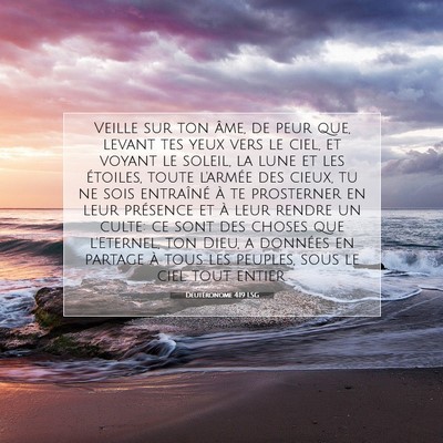Deutéronome 4:19 LSG Image du verset biblique
