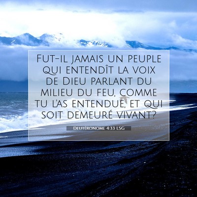 Deutéronome 4:33 LSG Image du verset biblique