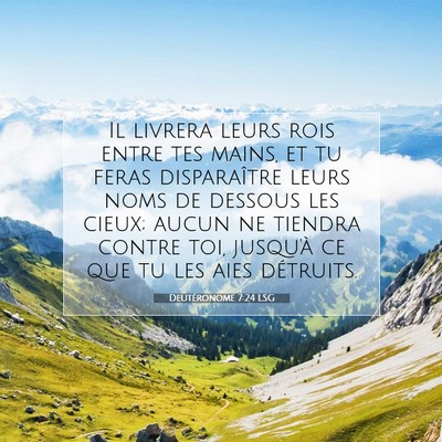 Deutéronome 7:24 LSG Image du verset biblique
