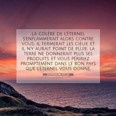 Deutéronome 11:17 Verset biblique expliqué