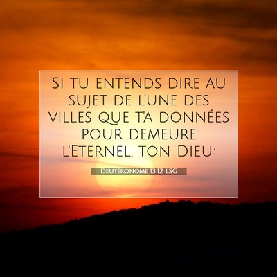 Deutéronome 13:12 Verset biblique expliqué