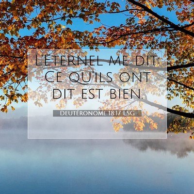 Deutéronome 18:17 LSG Image du verset biblique