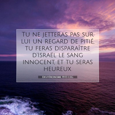 Deutéronome 19:13 Verset biblique expliqué