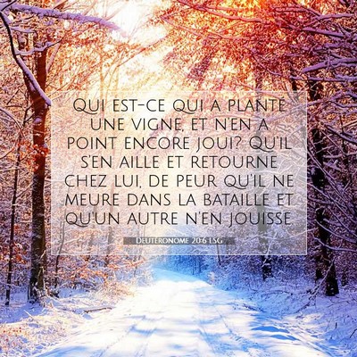 Deutéronome 20:6 Verset biblique expliqué