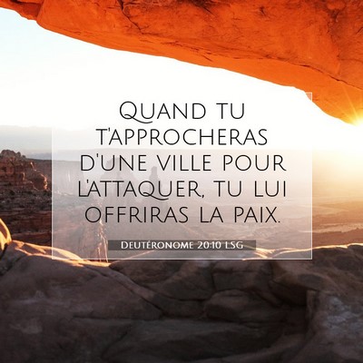 Deutéronome 20:10 LSG Image du verset biblique