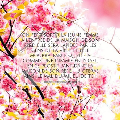 Deutéronome 22:21 LSG Image du verset biblique