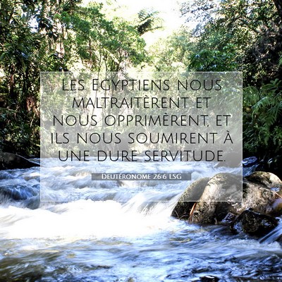 Deutéronome 26:6 Verset biblique expliqué