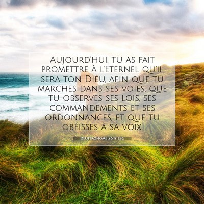 Deutéronome 26:17 LSG Image du verset biblique