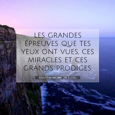 Deutéronome 29:3 Verset biblique expliqué