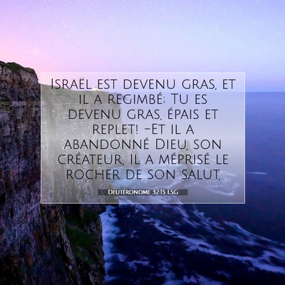 Deutéronome 32:15 LSG Image du verset biblique