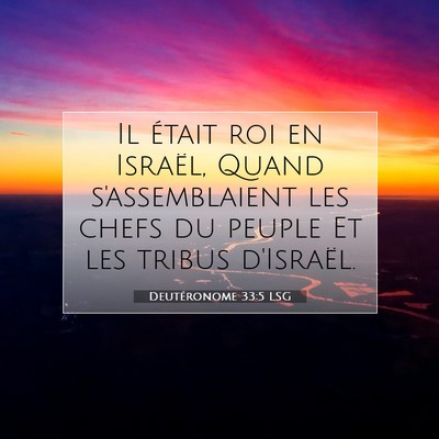 Deutéronome 33:5 Verset biblique expliqué