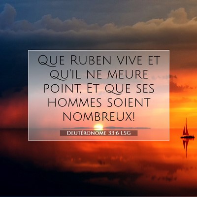 Deutéronome 33:6 Verset biblique expliqué