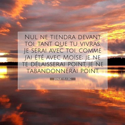 Josué 1:5 Verset biblique expliqué