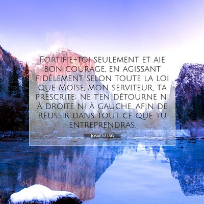 Josué 1:7 Verset biblique expliqué