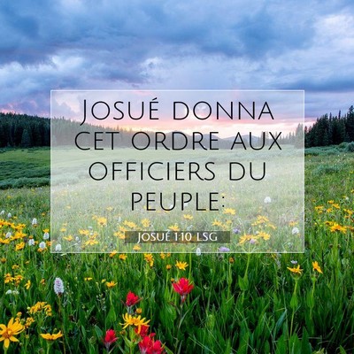 Josué 1:10 Verset biblique expliqué