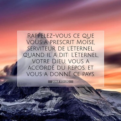 Josué 1:13 Verset biblique expliqué
