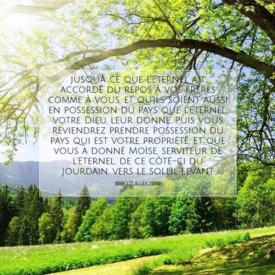 Josué 1:15 Verset biblique expliqué