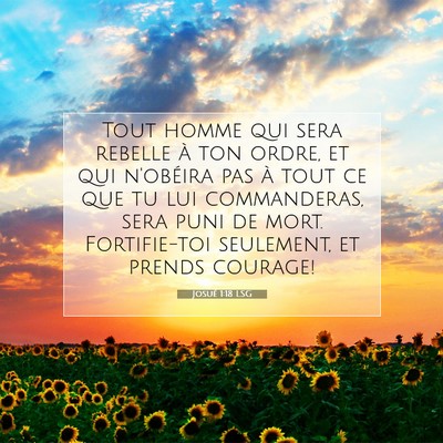 Josué 1:18 Verset biblique expliqué