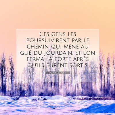 Josué 2:7 LSG Image du verset biblique