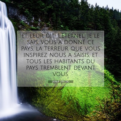 Josué 2:9 LSG Image du verset biblique