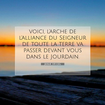 Josué 3:11 Verset biblique expliqué