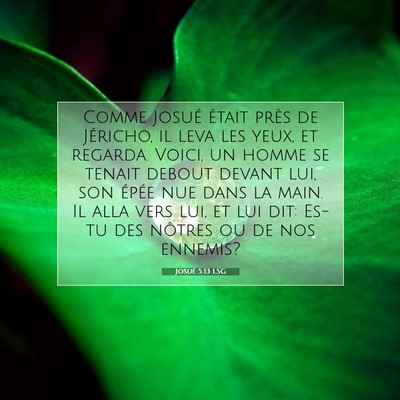 Josué 5:13 LSG Image du verset biblique