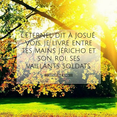 Josué 6:2 LSG Image du verset biblique