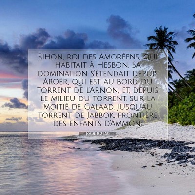 Josué 12:2 Verset biblique expliqué