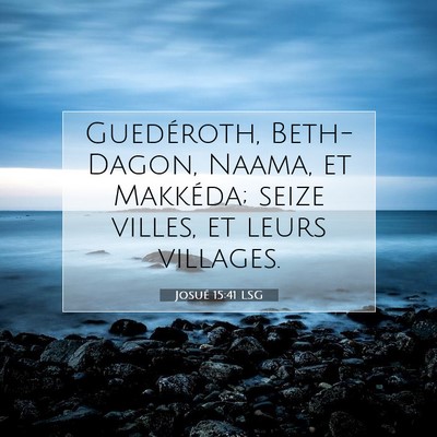 Josué 15:41 Verset biblique expliqué