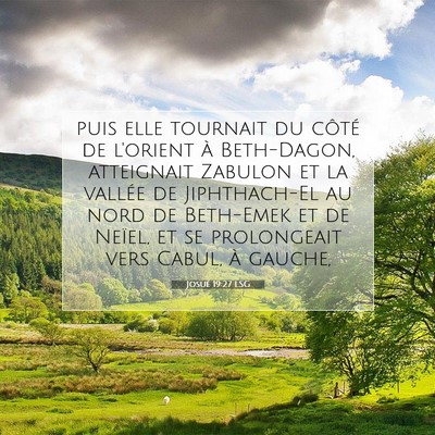 Josué 19:27 Verset biblique expliqué