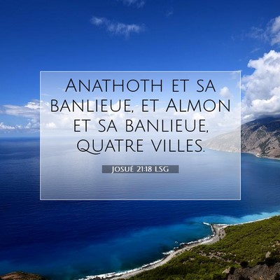 Josué 21:18 Verset biblique expliqué