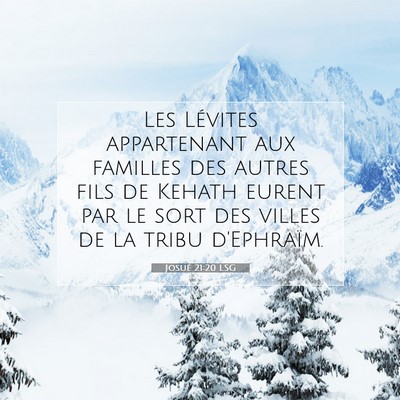 Josué 21:20 Verset biblique expliqué