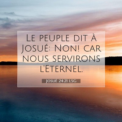 Josué 24:21 Verset biblique expliqué