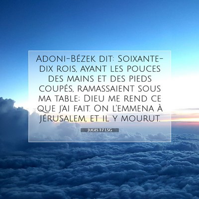 Juges 1:7 Verset biblique expliqué