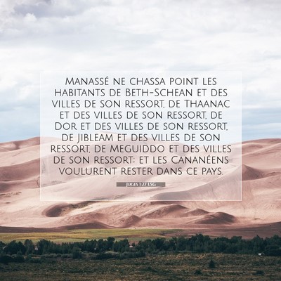 Juges 1:27 Verset biblique expliqué