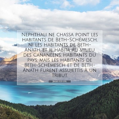 Juges 1:33 Verset biblique expliqué