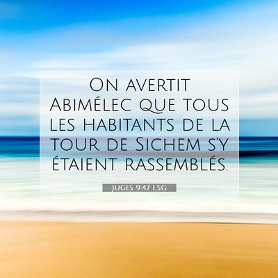 Juges 9:47 Verset biblique expliqué