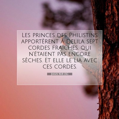 Juges 16:8 Verset biblique expliqué