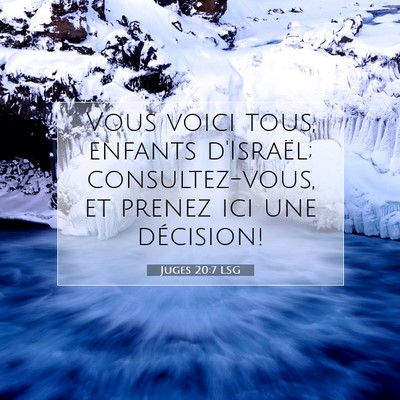 Juges 20:7 Verset biblique expliqué