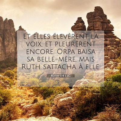 Ruth 1:14 Verset biblique expliqué