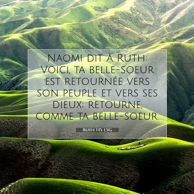 Ruth 1:15 Verset biblique expliqué