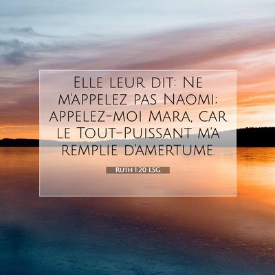Ruth 1:20 Verset biblique expliqué