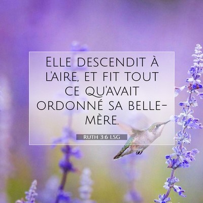 Ruth 3:6 Verset biblique expliqué