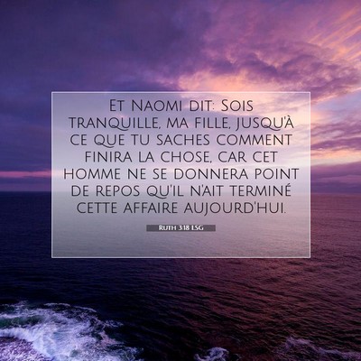 Ruth 3:18 Verset biblique expliqué